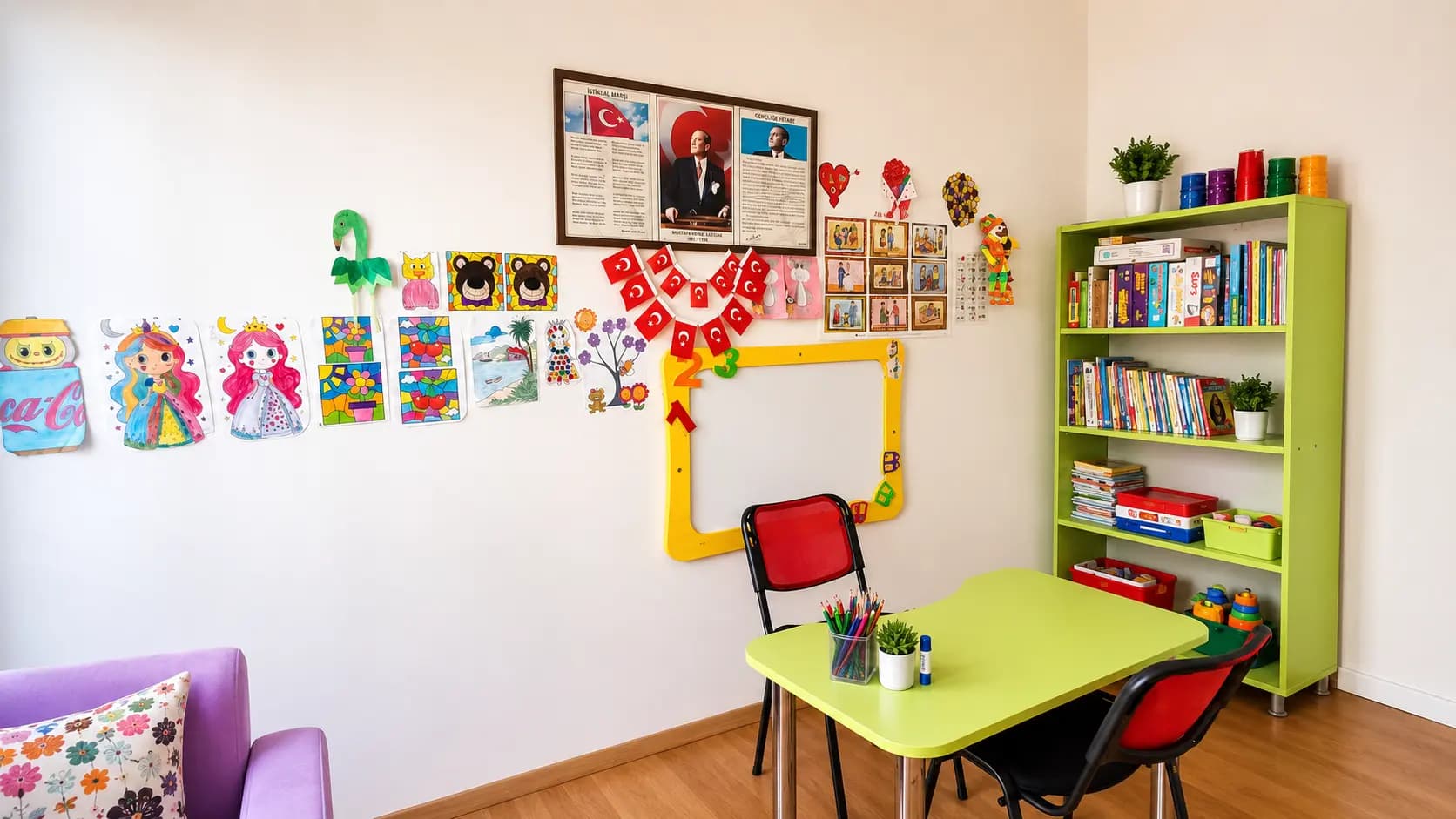 Beyaz Ev renkli eğitim sınıfı